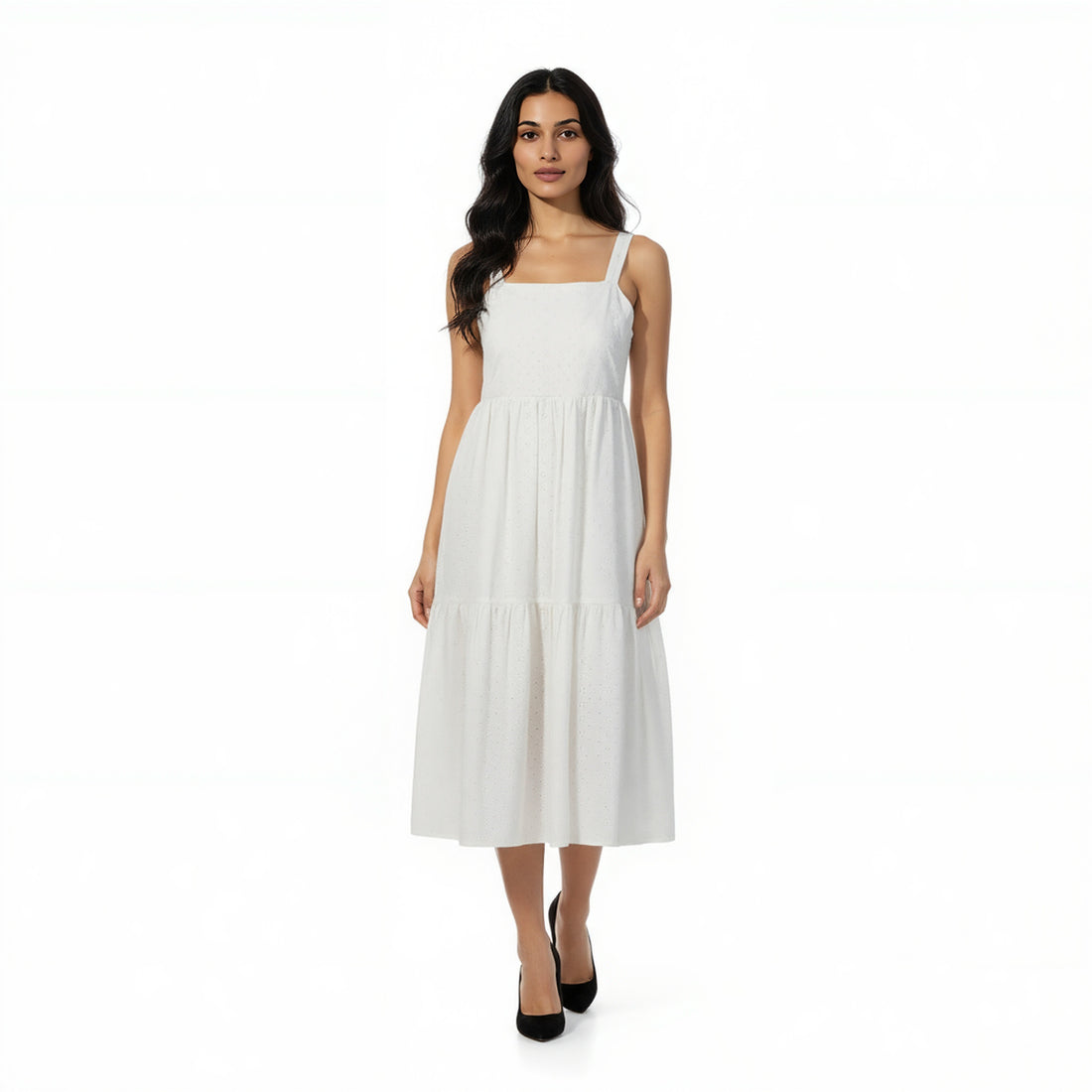 Cotton Schiffi Strappy Dress