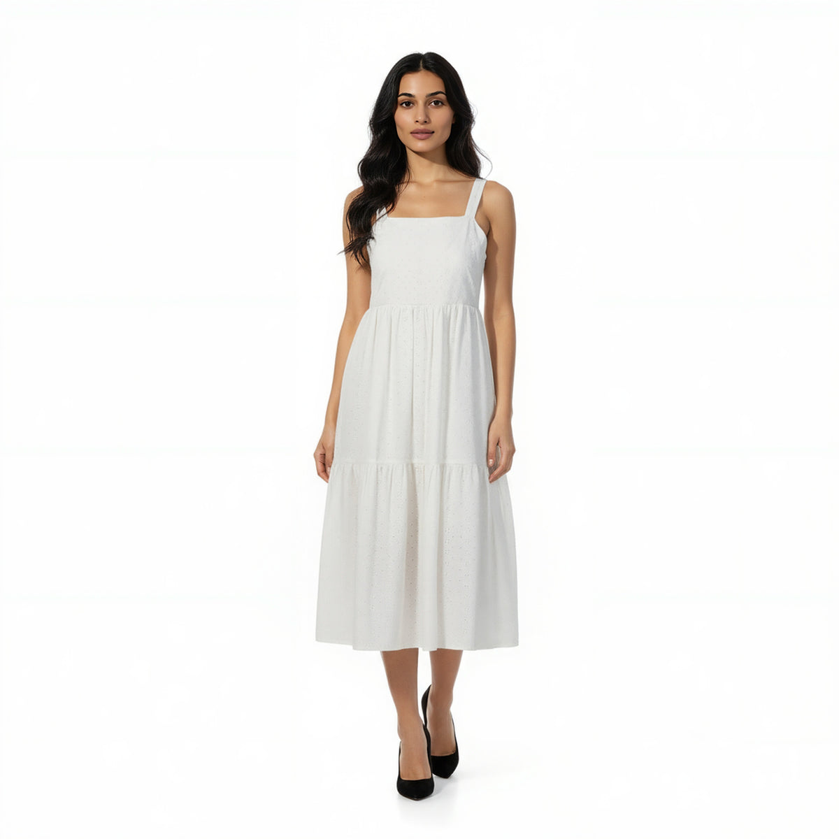 Cotton Schiffi Strappy Dress