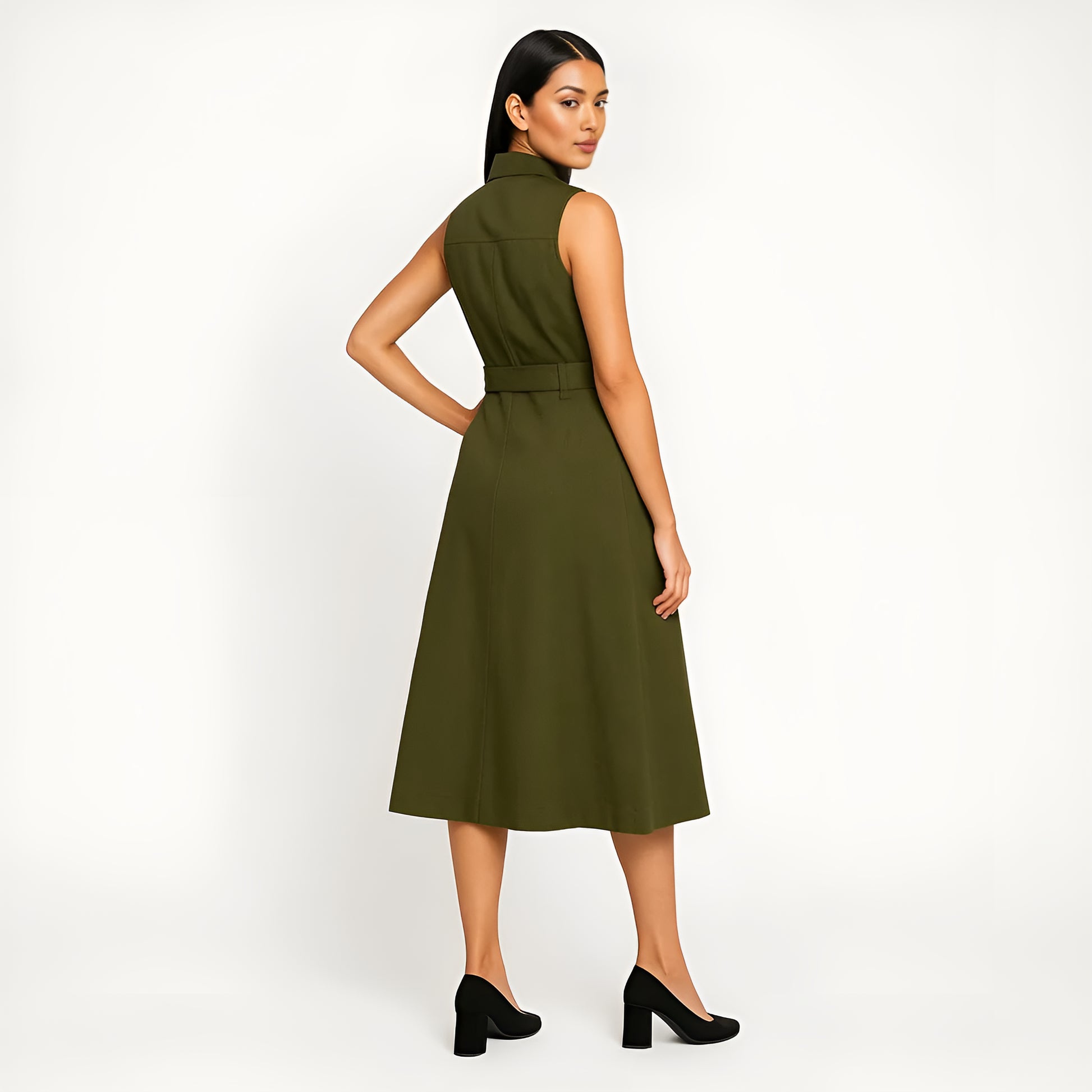 Buy Cotton Sleeveless Shirt Dress - Style Union