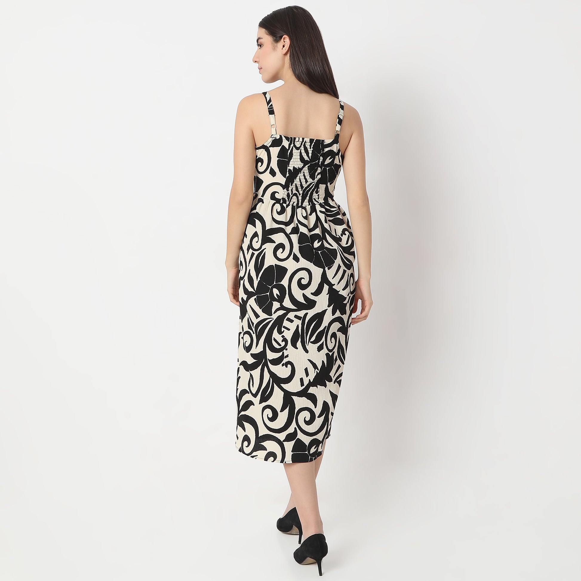 Flare Fit Printed Dress