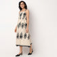 Woven Strapy Flared Printed Dress