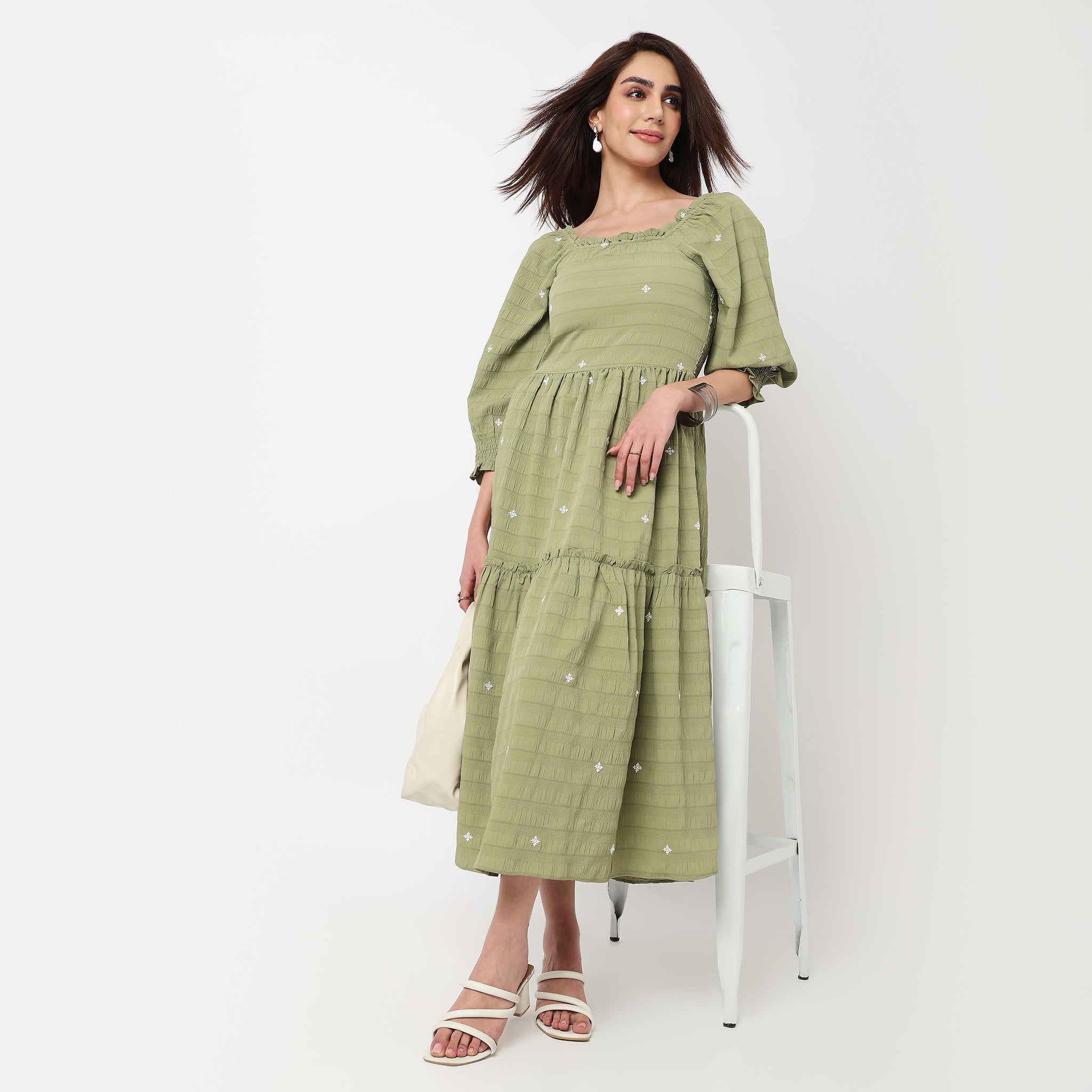 Structured Square Neck Dress