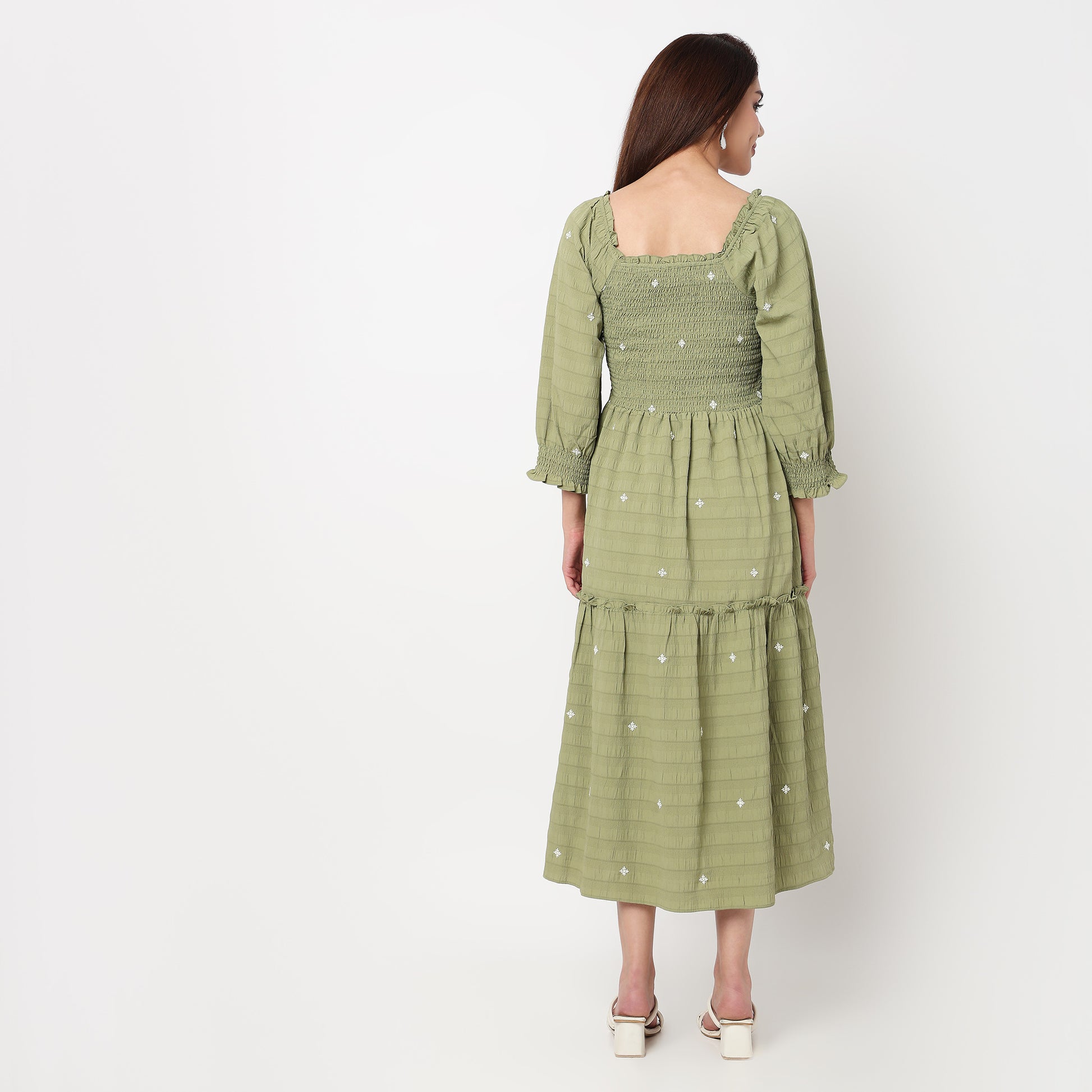 Structured Square Neck Dress