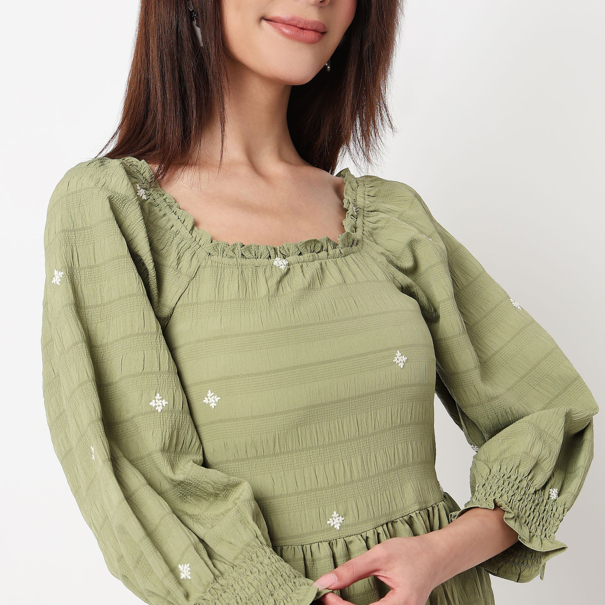 Structured Square Neck Dress