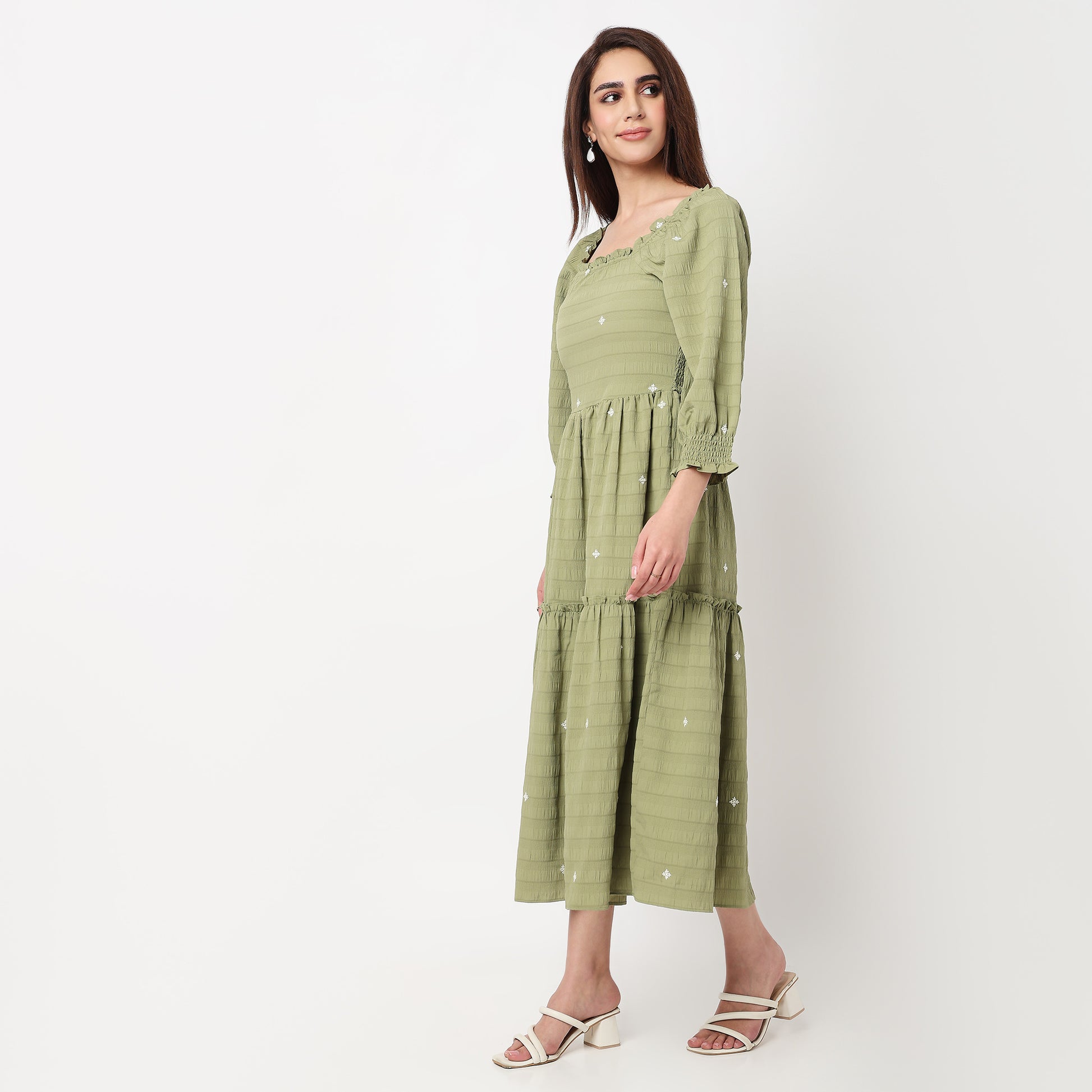 Structured Square Neck Dress