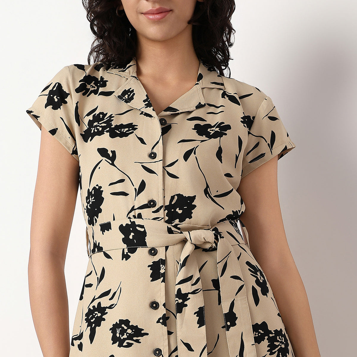 Woven Camp Collar Juliette Printed Dress