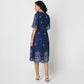 Flare Fit Floral Print V-Neck Dress