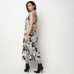 Buy Women Flare Fit Abstract Sleeveless Dress  - Style Union