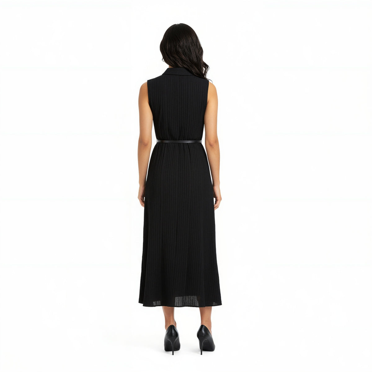 Structured Shirt Collar Dress