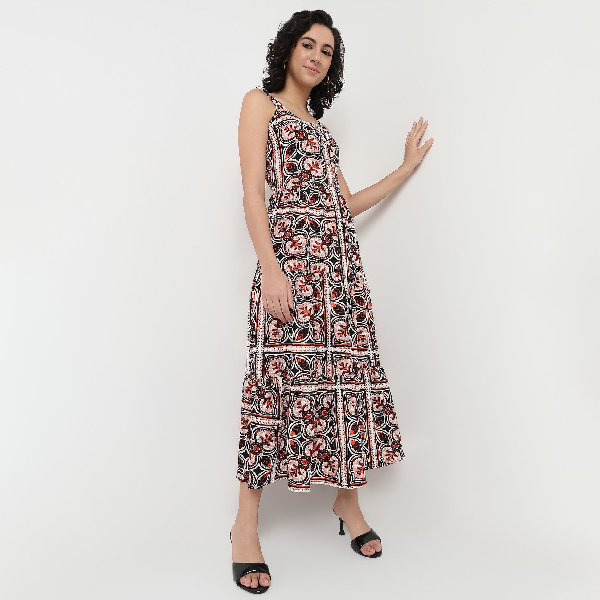 Order Now Women Printed Round Neck Flare Fit Western Wear Dress by Style Union Order Now Women Printed Round Neck Flare Fit Western Wear Dress by Style Union