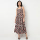 Order Now Women Printed Round Neck Flare Fit Western Wear Dress by Style Union