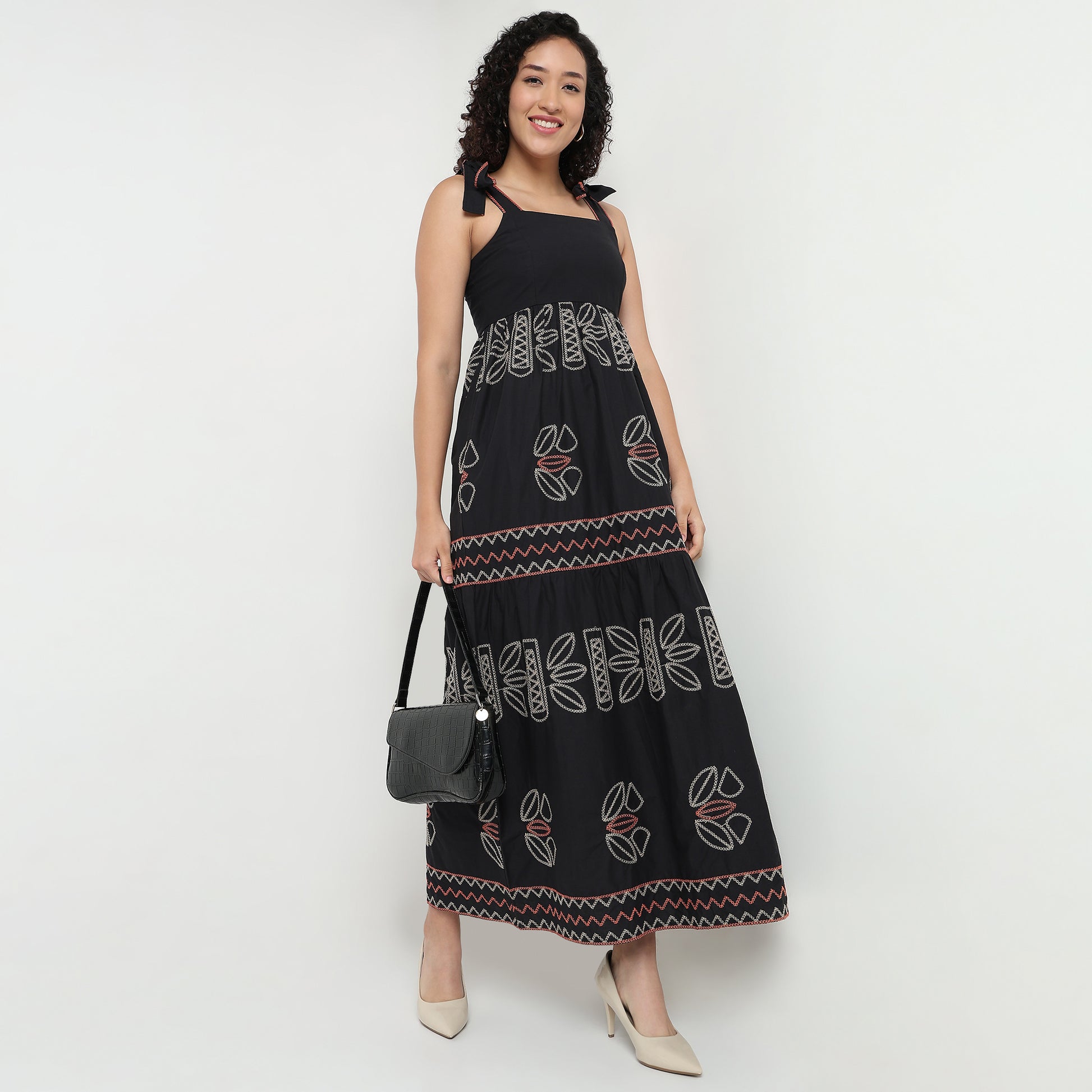Buy Women Flare Fit Tribal Sleeveless Dress  - Style Union
