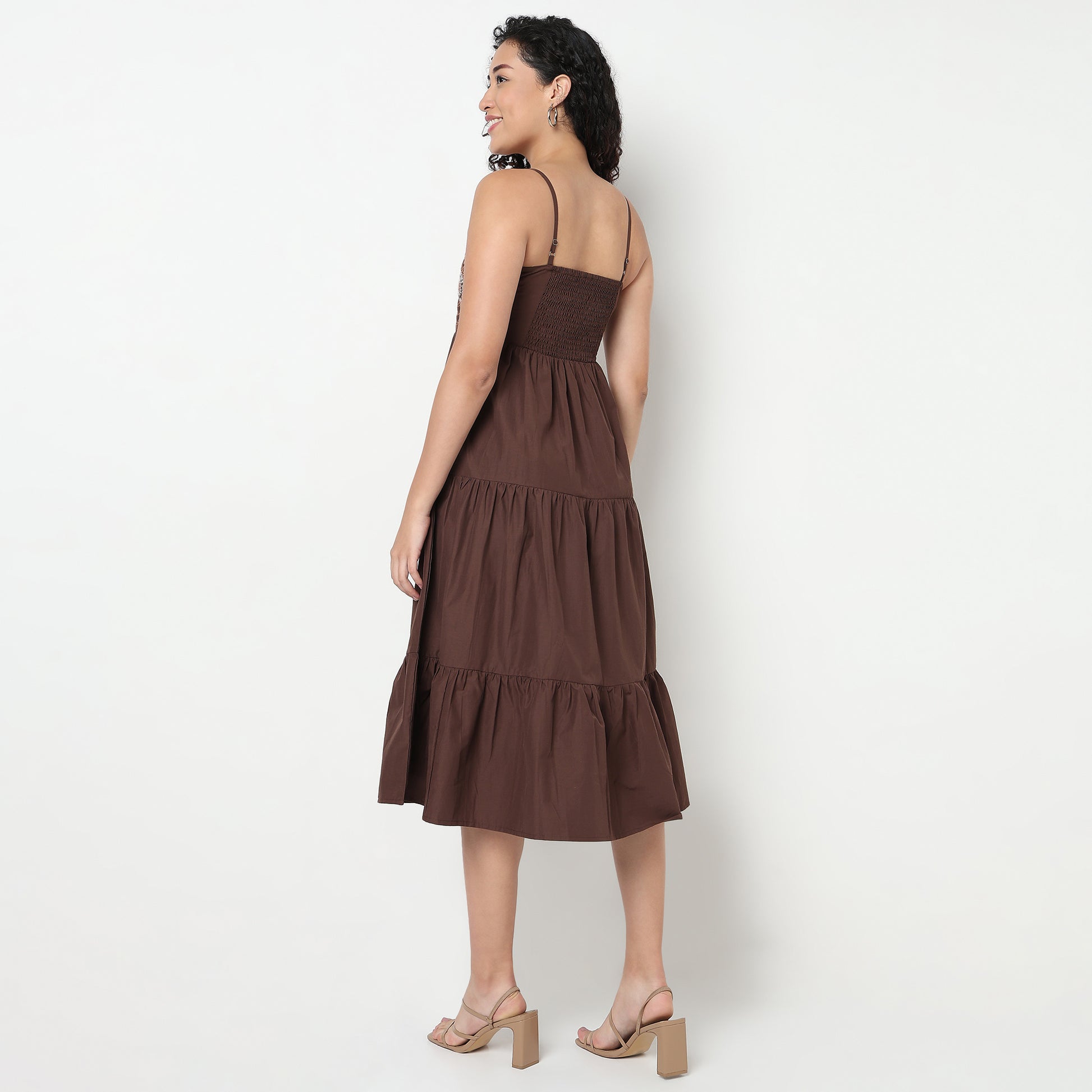 Buy Women Flare Fit Embroidered Sleeveless Dress  - Style Union