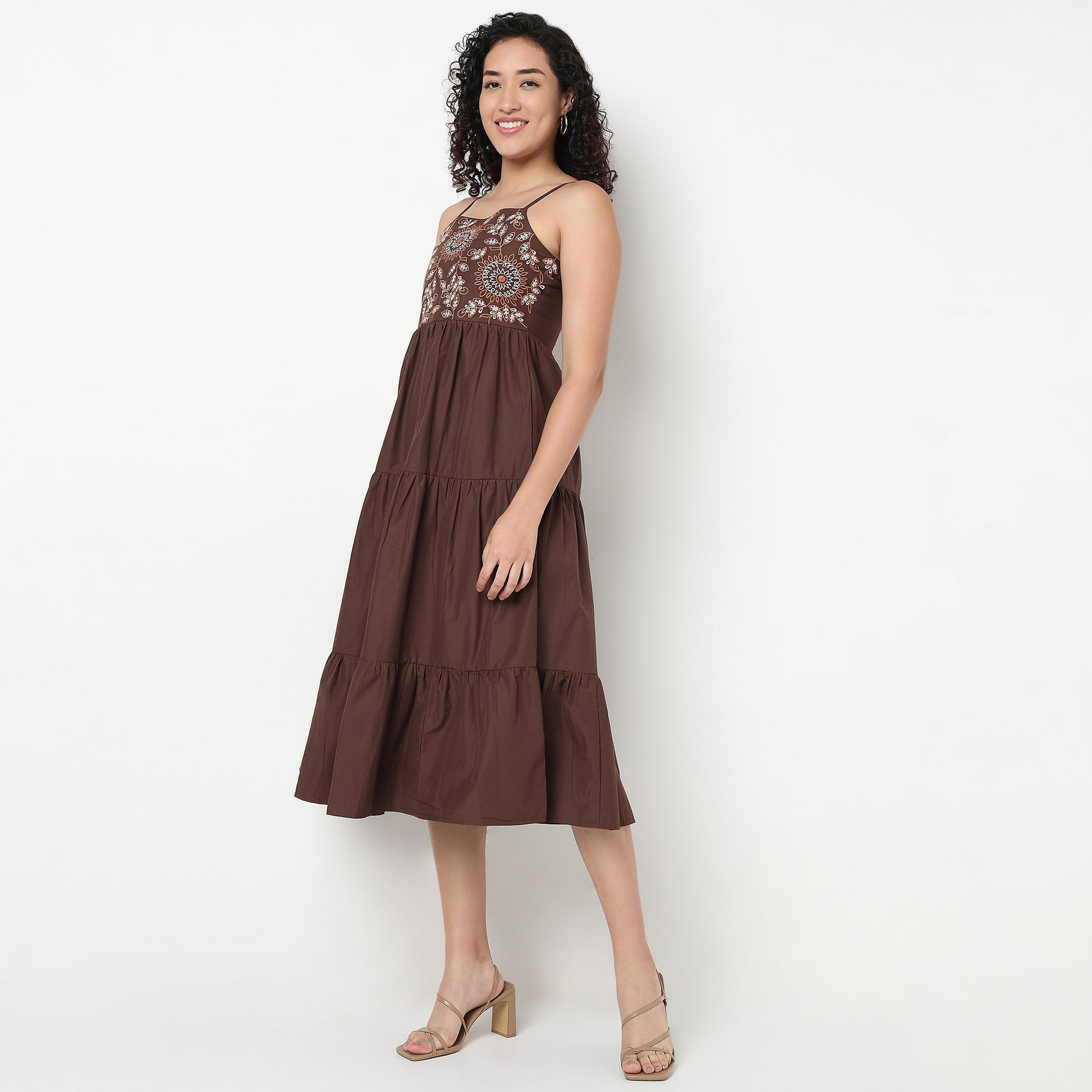 Buy Women Flare Fit Embroidered Sleeveless Dress - Style Union Buy Women Flare Fit Embroidered Sleeveless Dress - Style Union