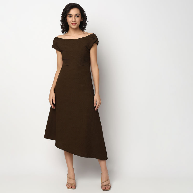 Buy Women Straight Fit Structured Short Sleeve Dress  - Style Union