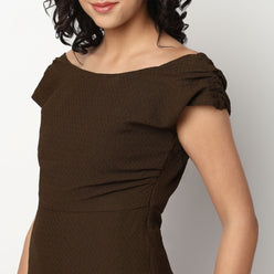 Buy Women Straight Fit Structured Short Sleeve Dress  - Style Union