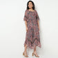 Buy Women Flare Fit Printed Three-Fourth Sleeve Dress  - Style Union