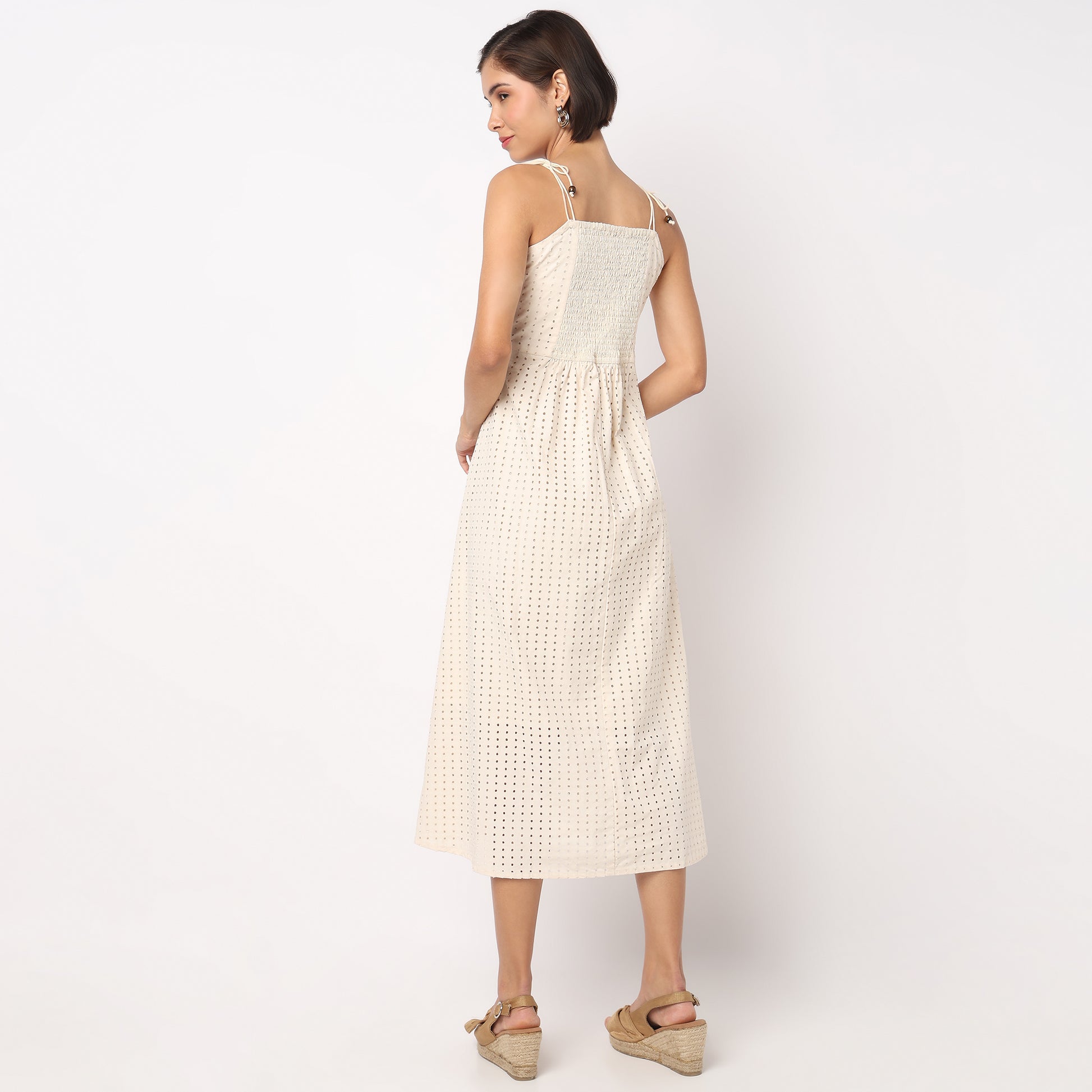 Cotton Sleeveless Flared Dress