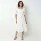 Cotton Schiffi Dress, Sweetheart Neck