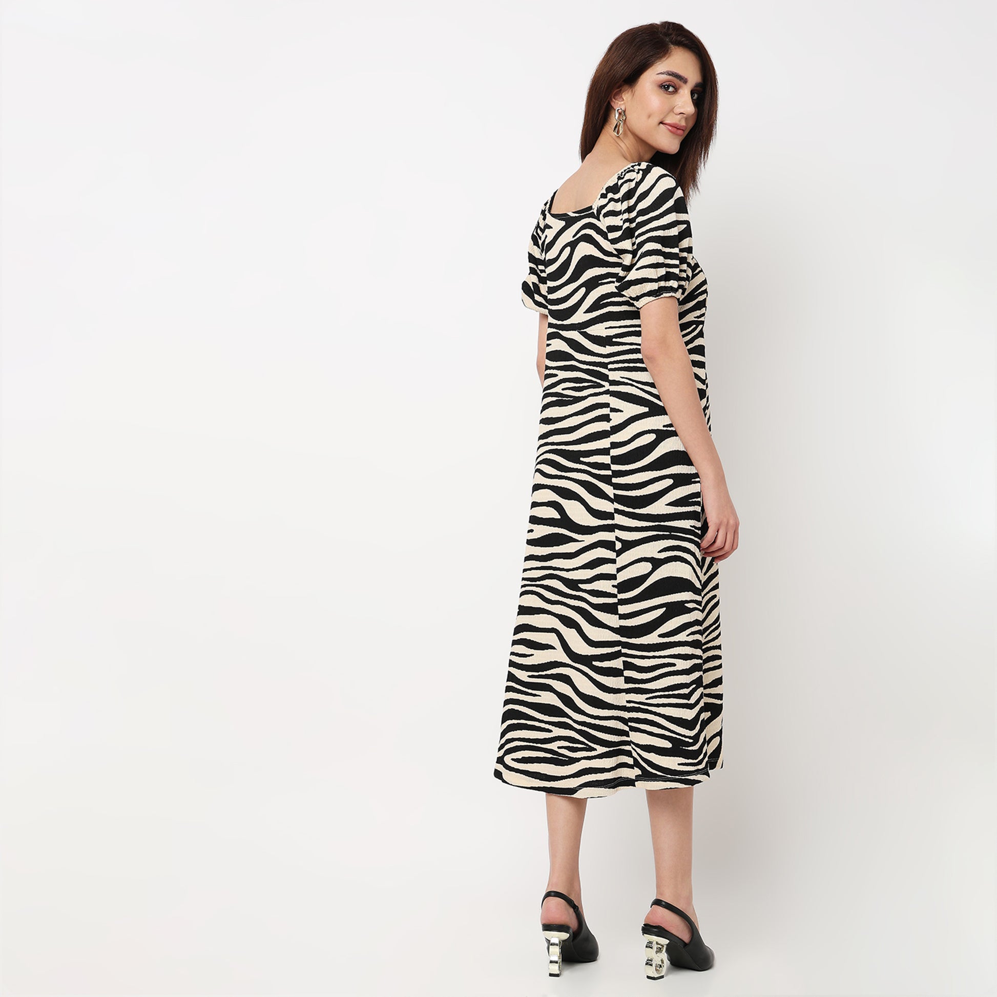 Structured Square Neck Dress 