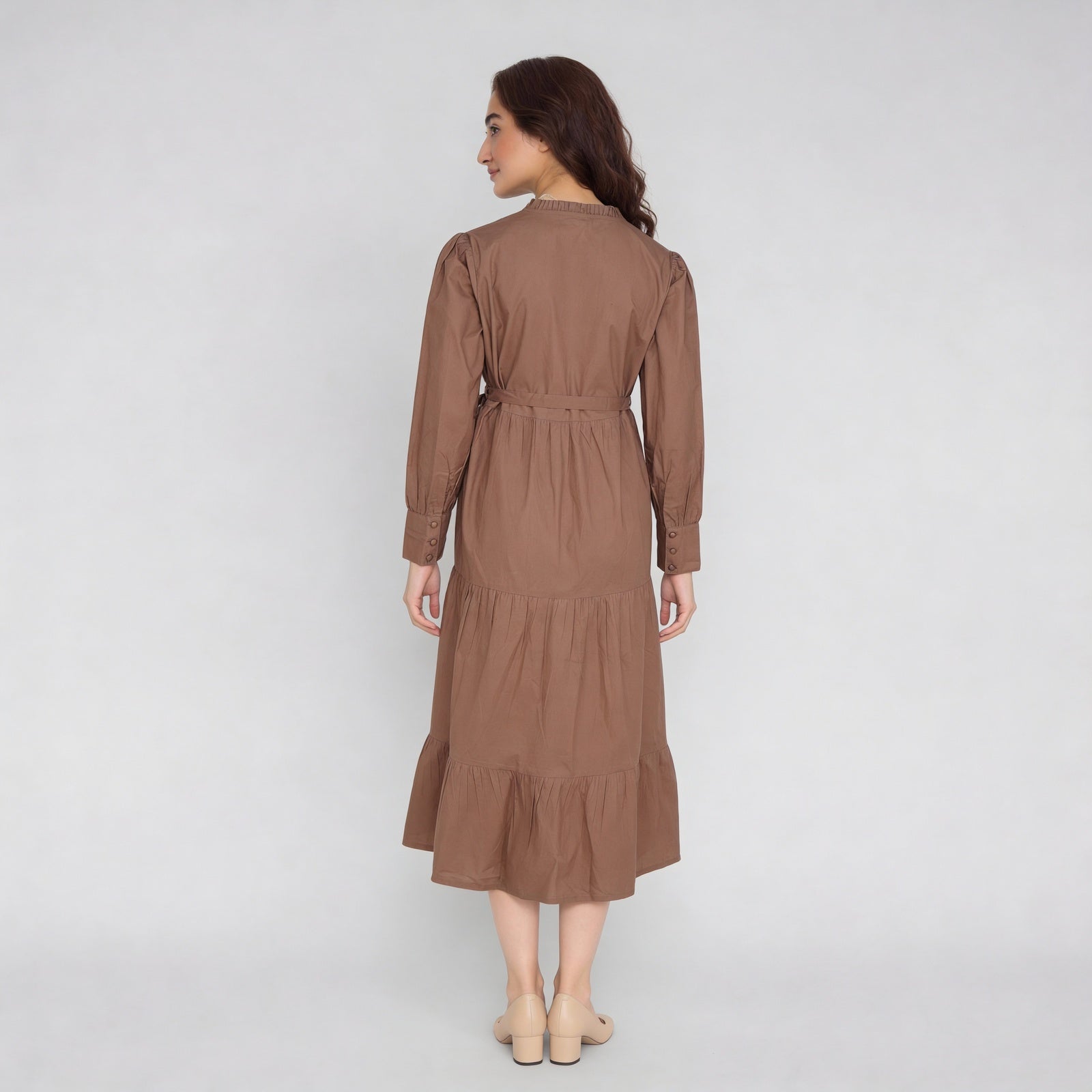 Cotton Embroidered Full Sleeve Dress