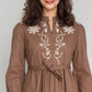 Cotton Embroidered Full Sleeve Dress