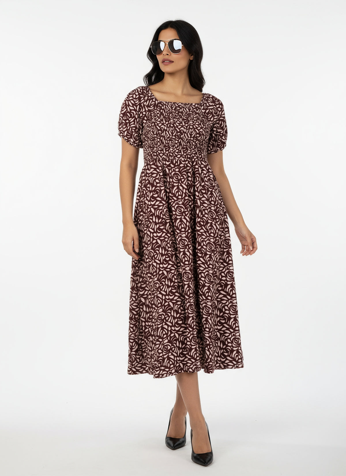 Structured Puff Sleeve Dress