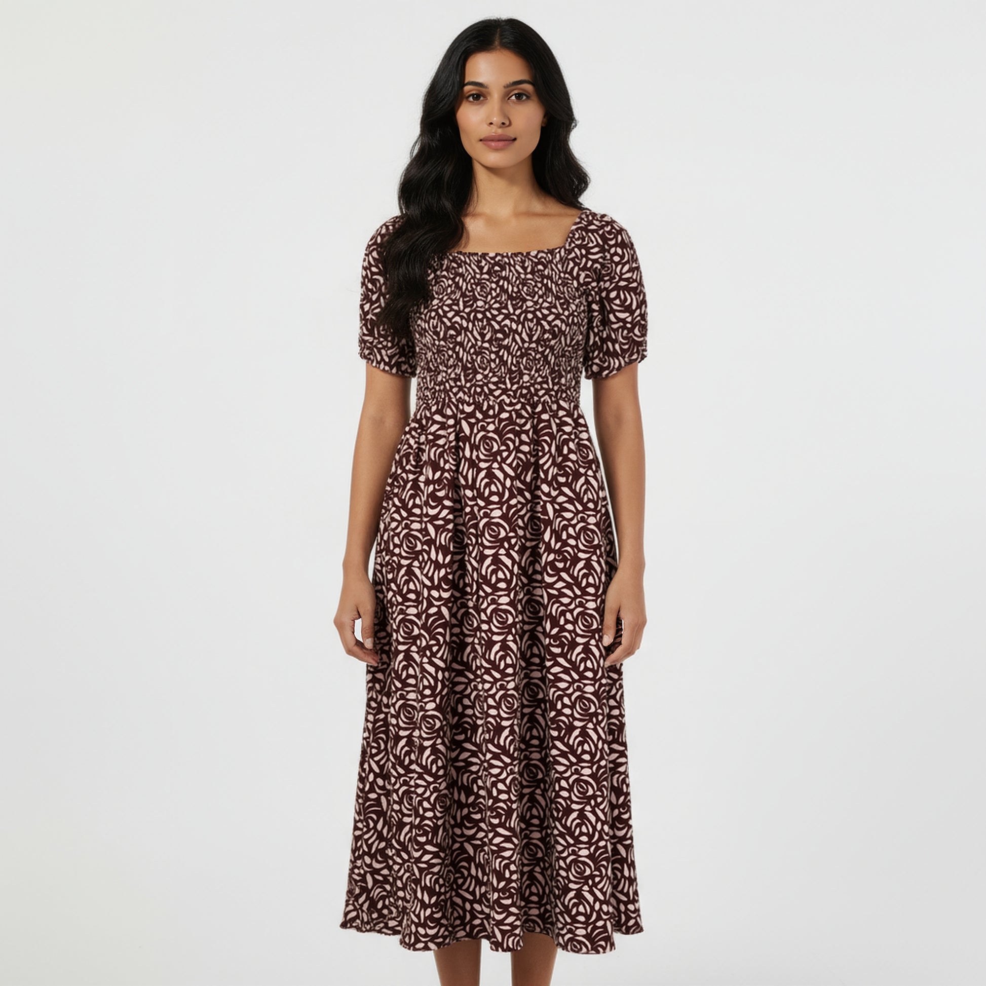 Structured Puff Sleeve Dress