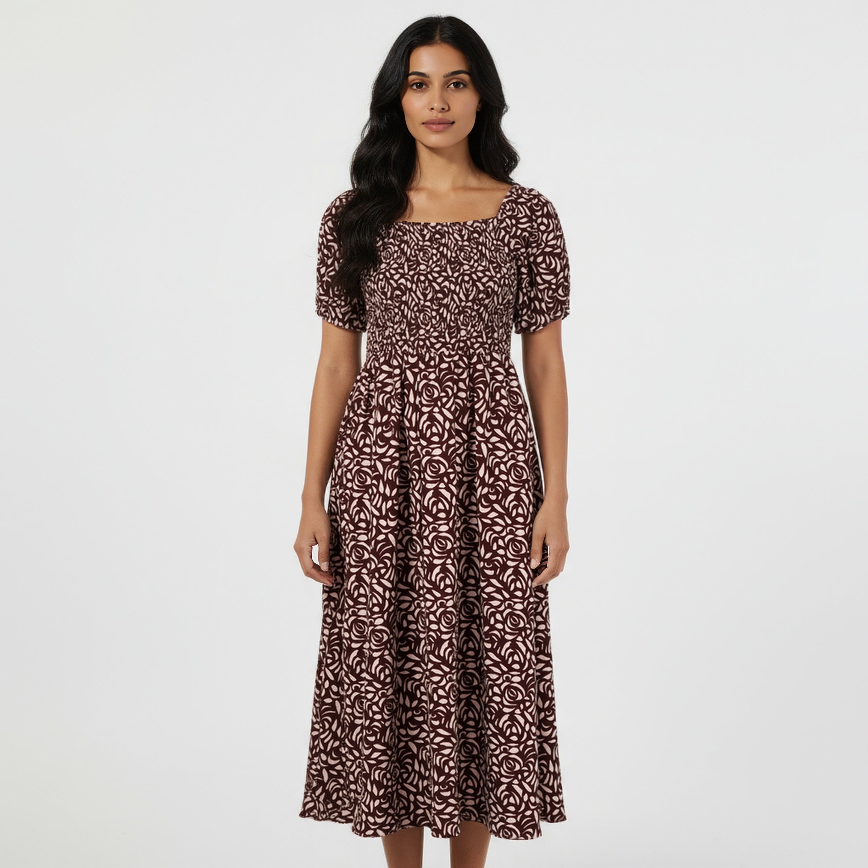 Structured Puff Sleeve Dress