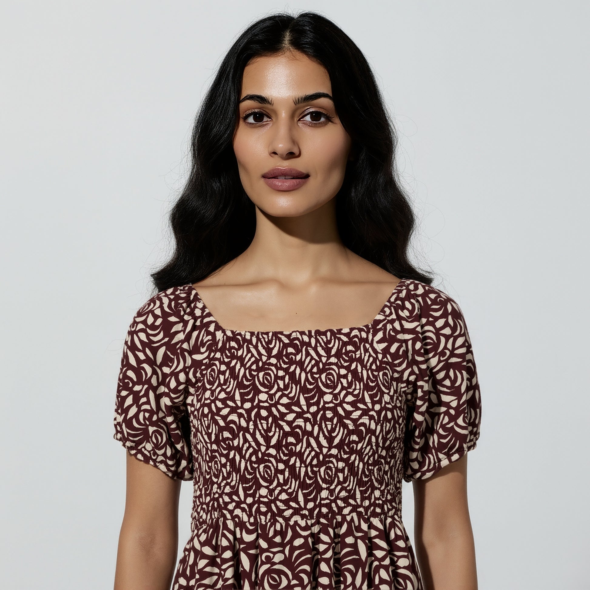 Structured Puff Sleeve Dress