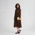 Printed Collar Flared Dress