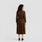 Printed Collar Flared Dress