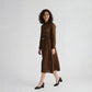 Printed Collar Flared Dress