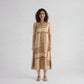 Printed Collar Flared Dress