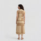 Printed Collar Flared Dress