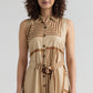 Printed Collar Flared Dress