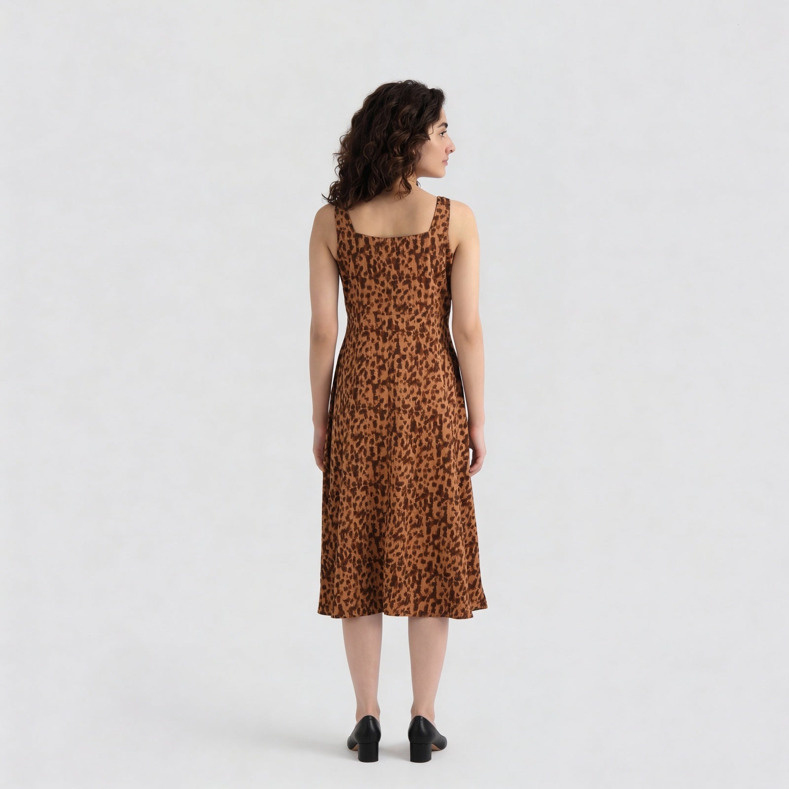 Polyester printed Sleeveless Dress