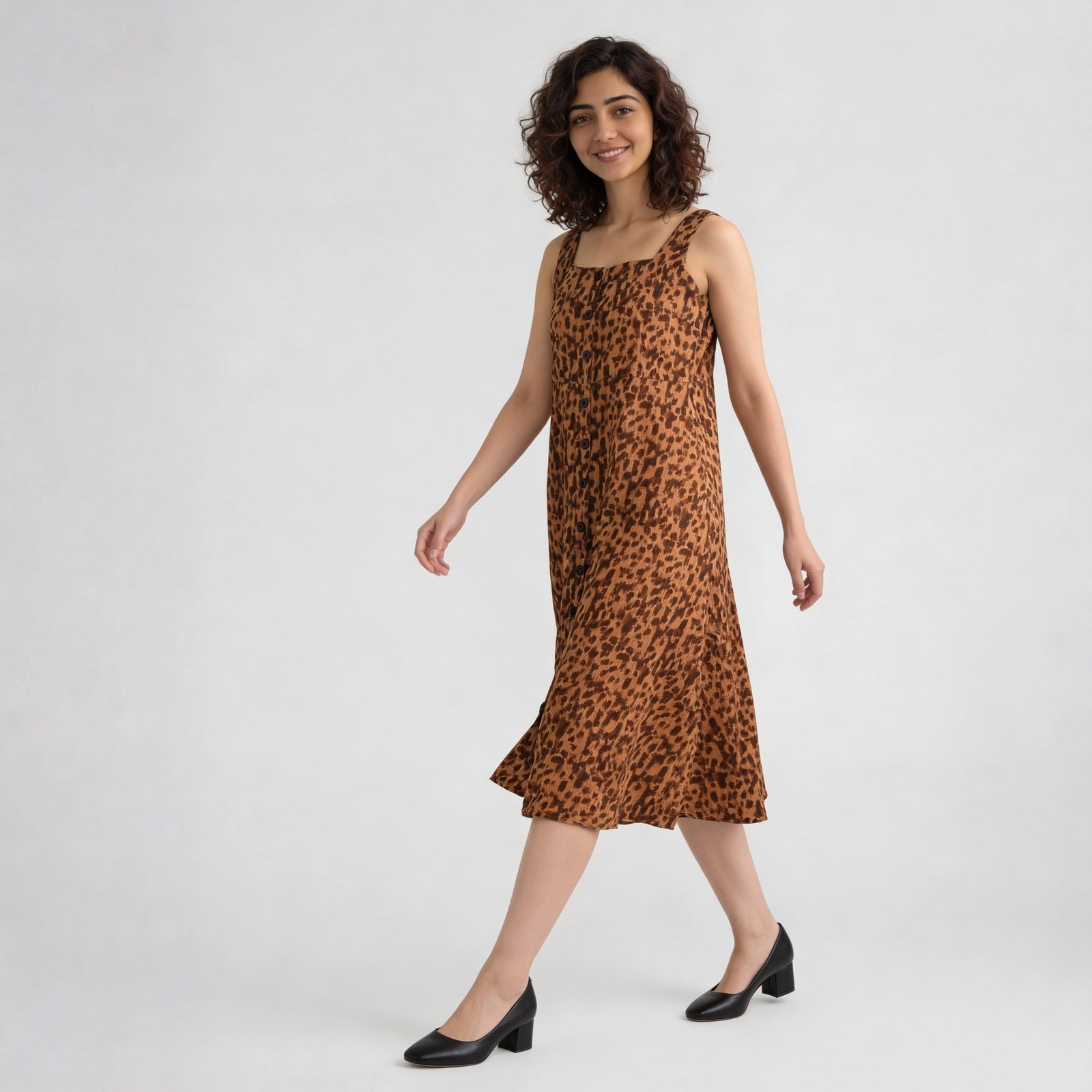 Polyester printed Sleeveless Dress
