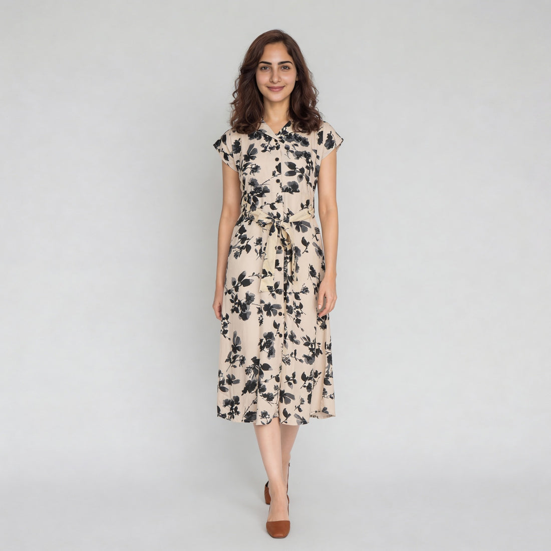Printed Flared Dress