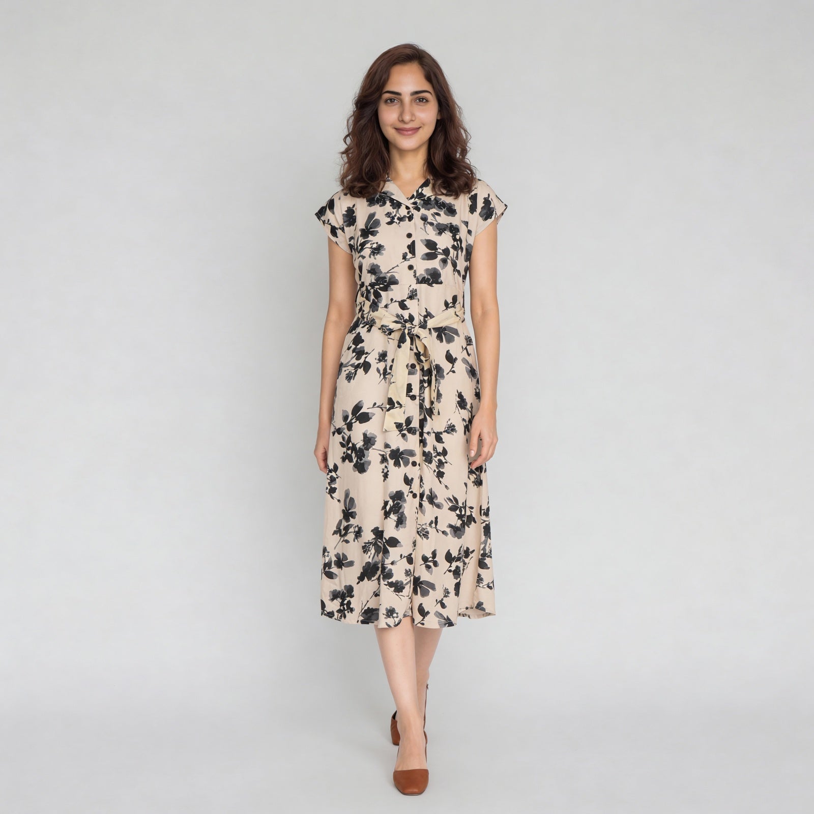 Printed Flared Dress