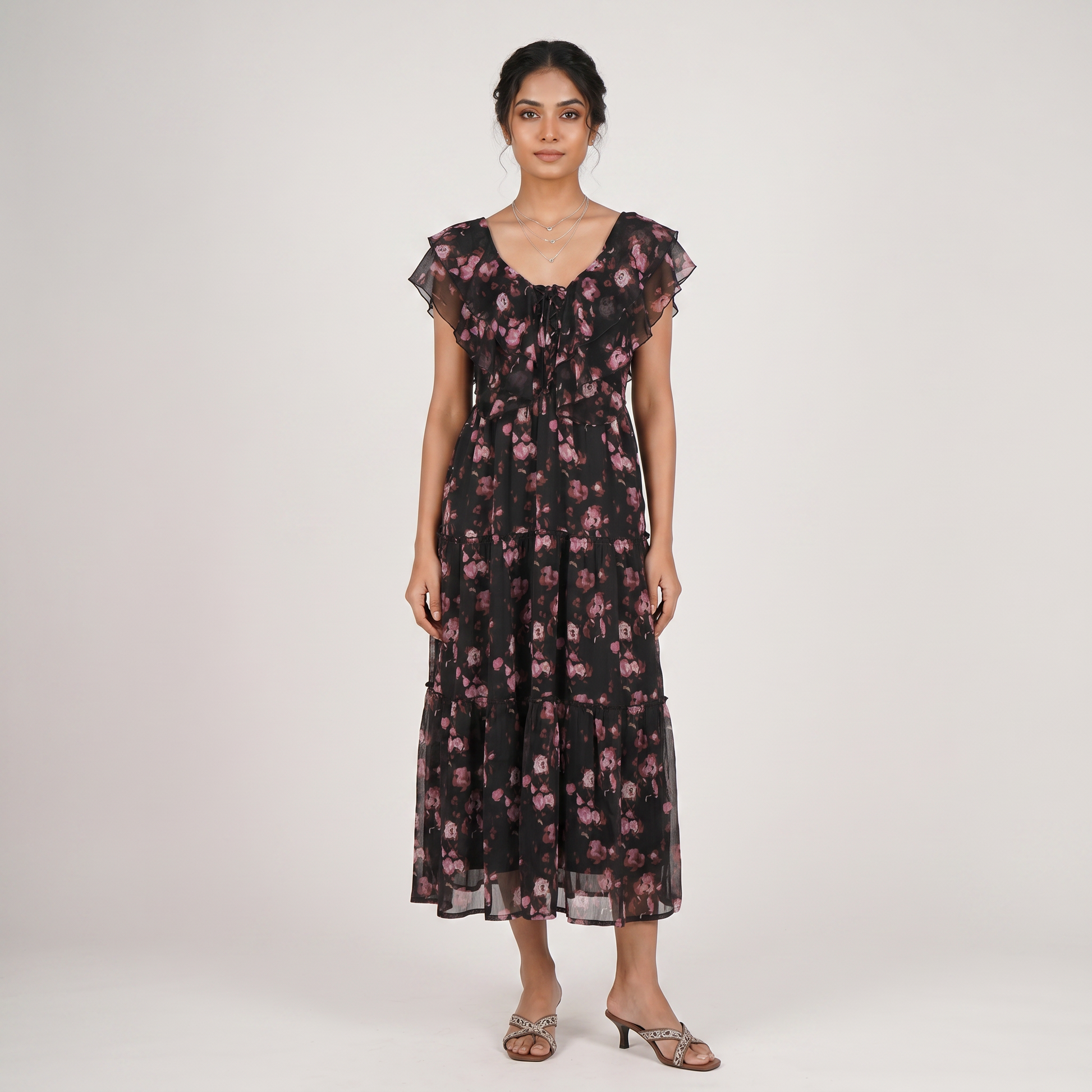 Floral U-Neck Dress