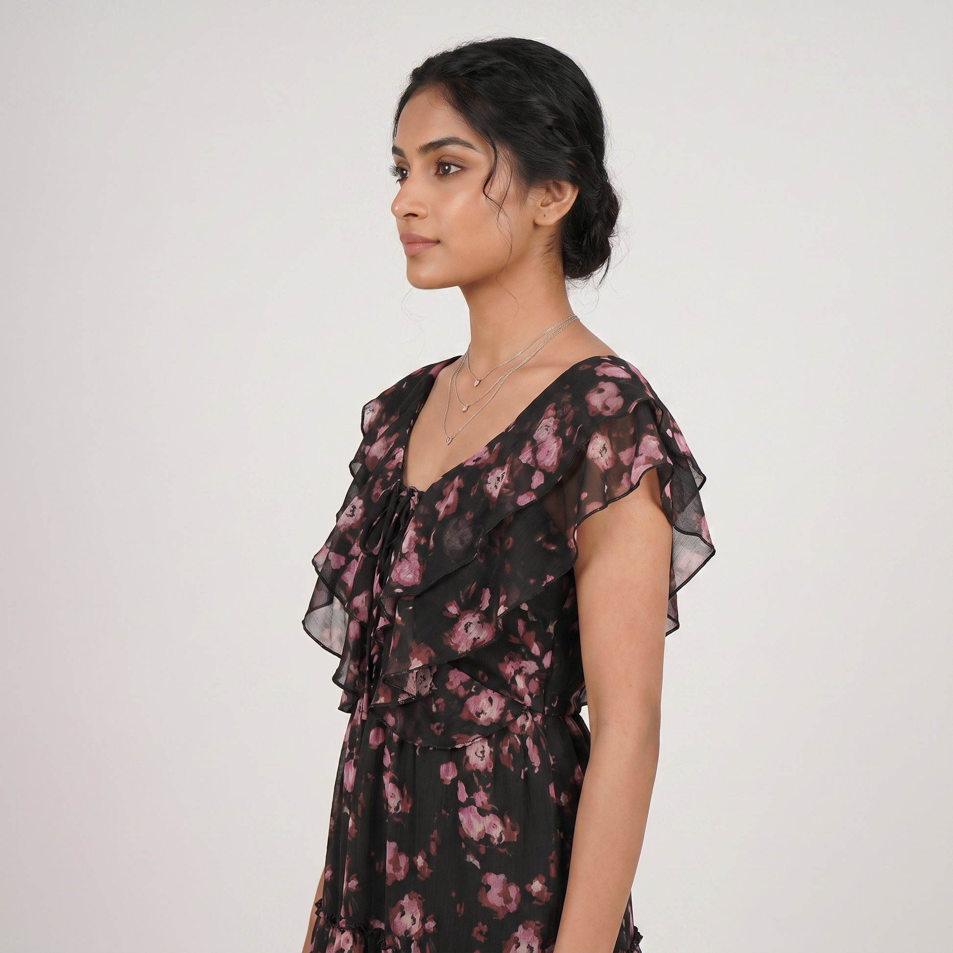 Floral U-Neck Dress