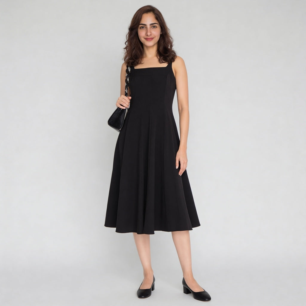 Solid Sleeveless Dress