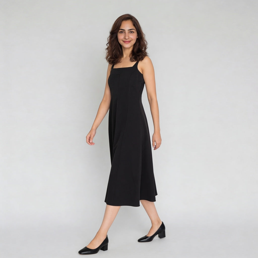 Solid Sleeveless Dress