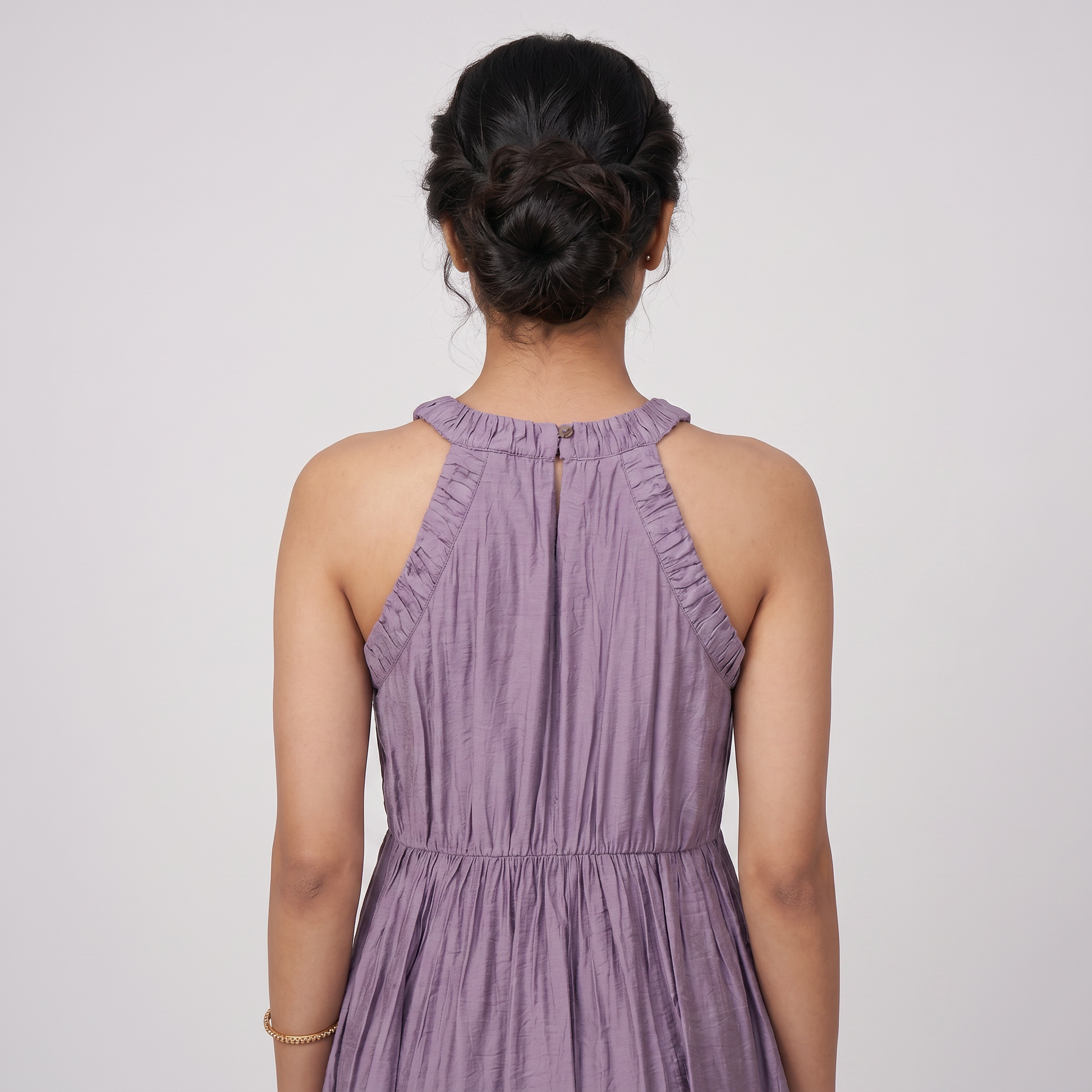 Halter Neck Flared Dress