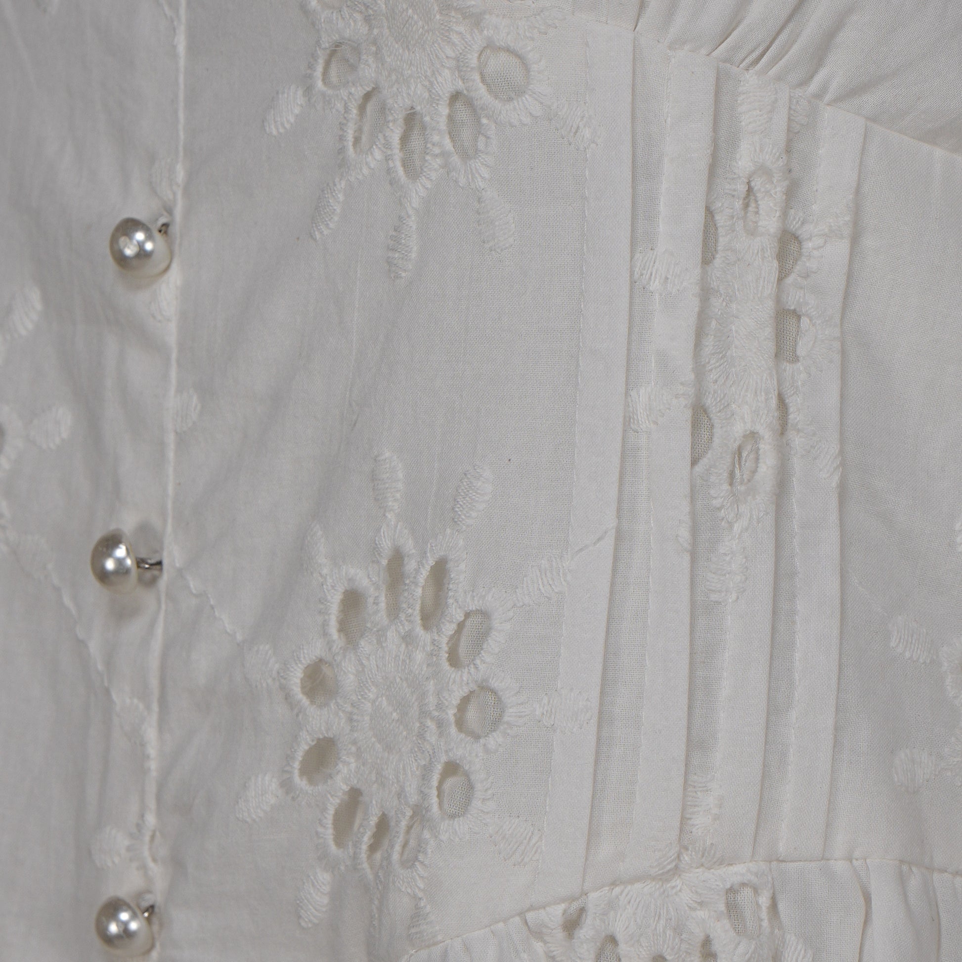 Cotton Schiffli Flared Dress