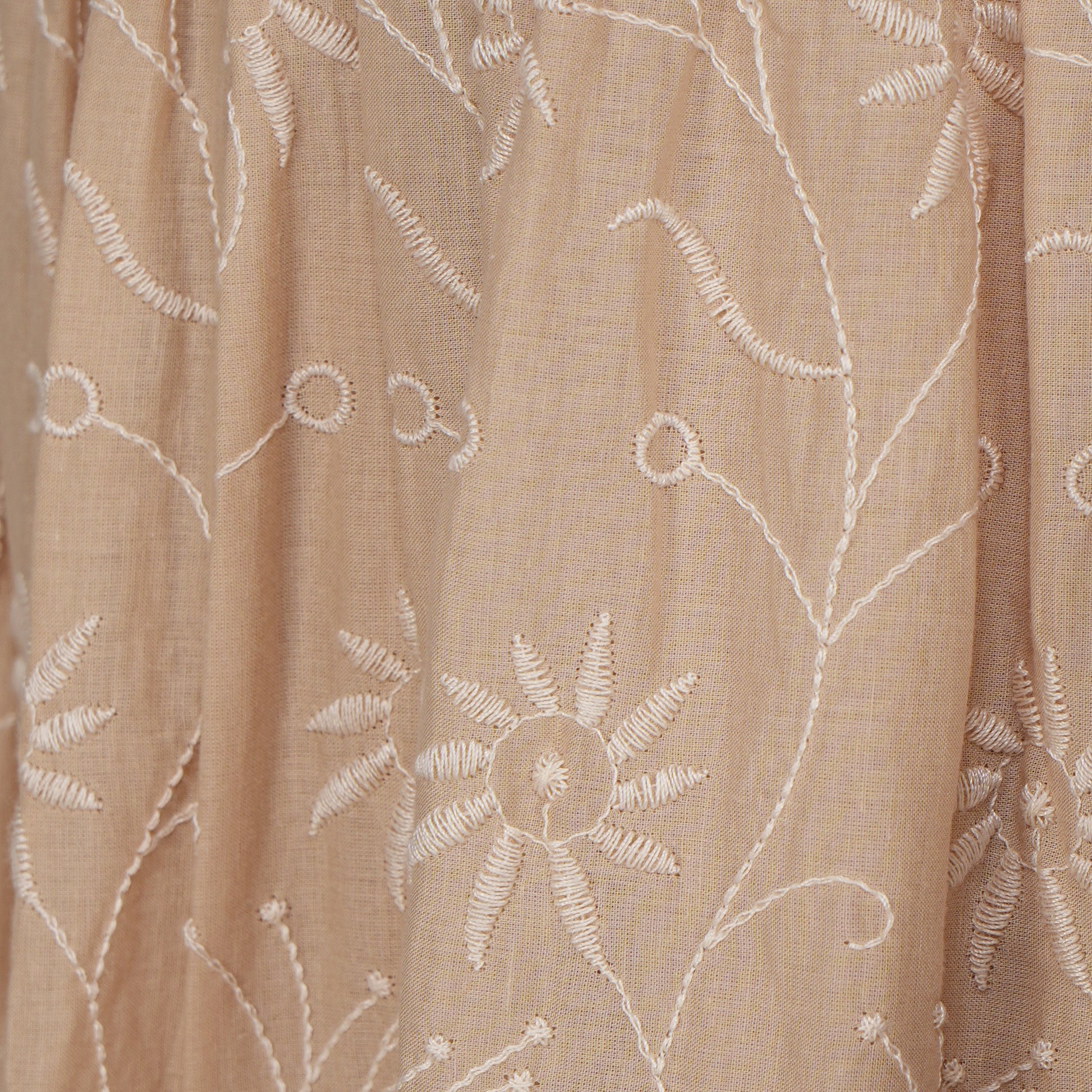 Cotton Embroidered Flared Dress