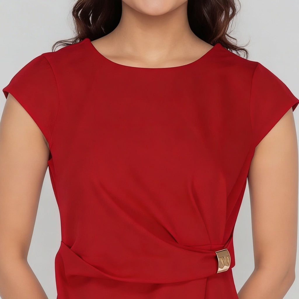 Woven Cap Sleeve Dress