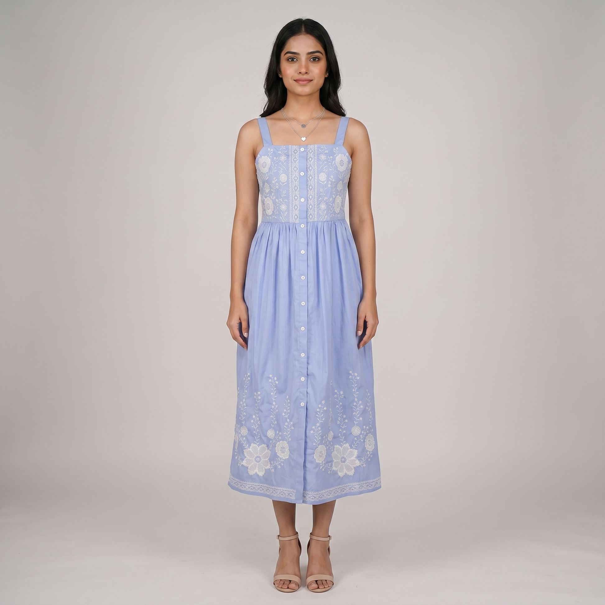 Cotton Embroidered Dress