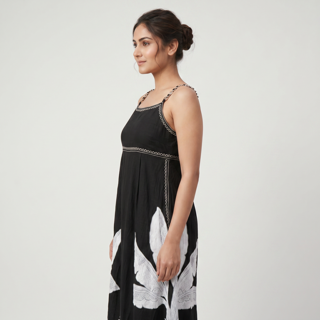 Printed A-Line Flared Dress